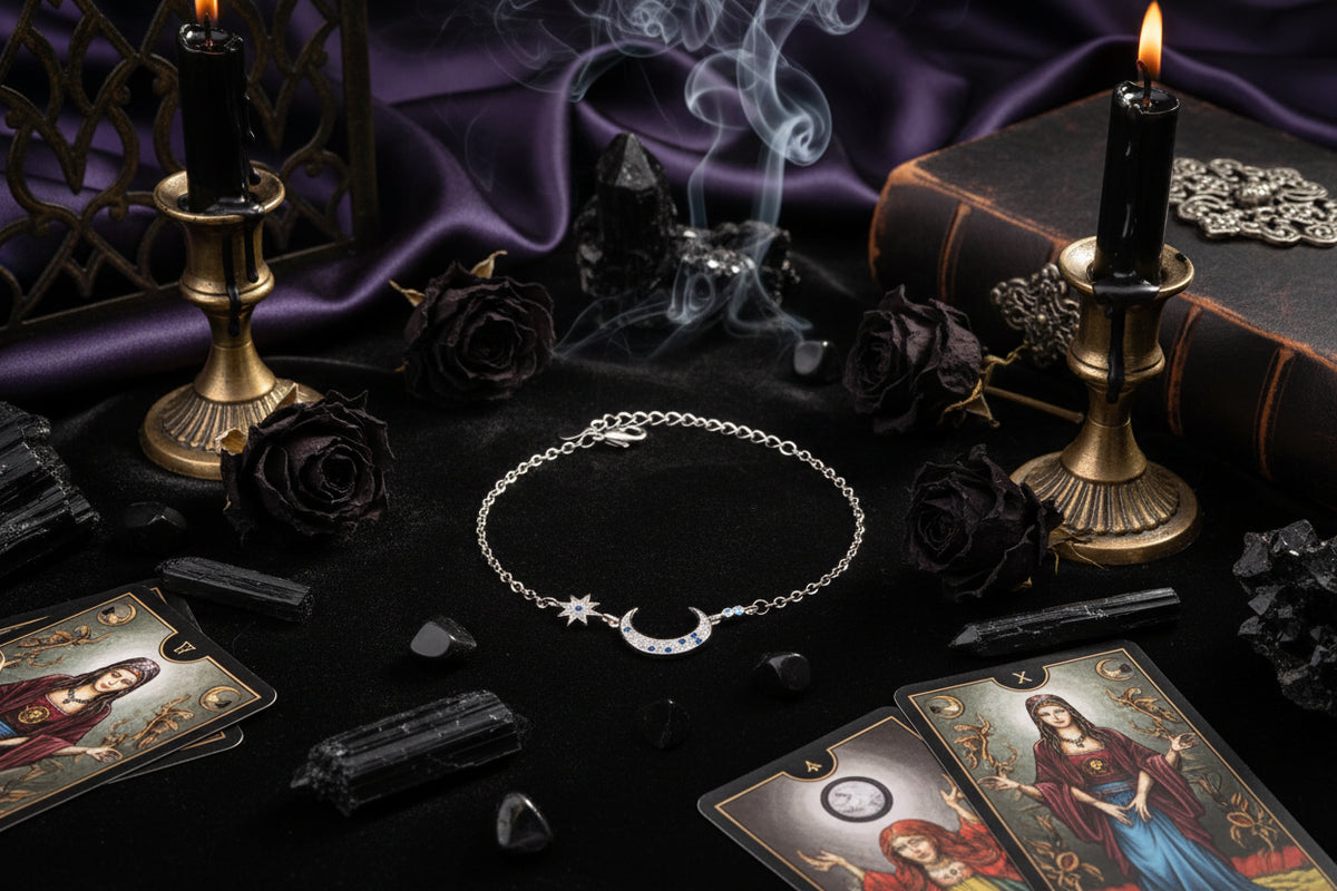 Star & Moon Bracelet - Sorceress Sanctuary Silver