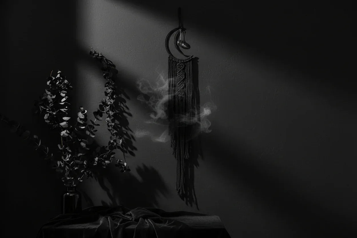 Star & Moon Dream Catcher - Sorceress Sanctuary Black star-Black moon