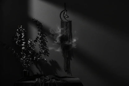 Star & Moon Dream Catcher - Sorceress Sanctuary Black star-Black moon