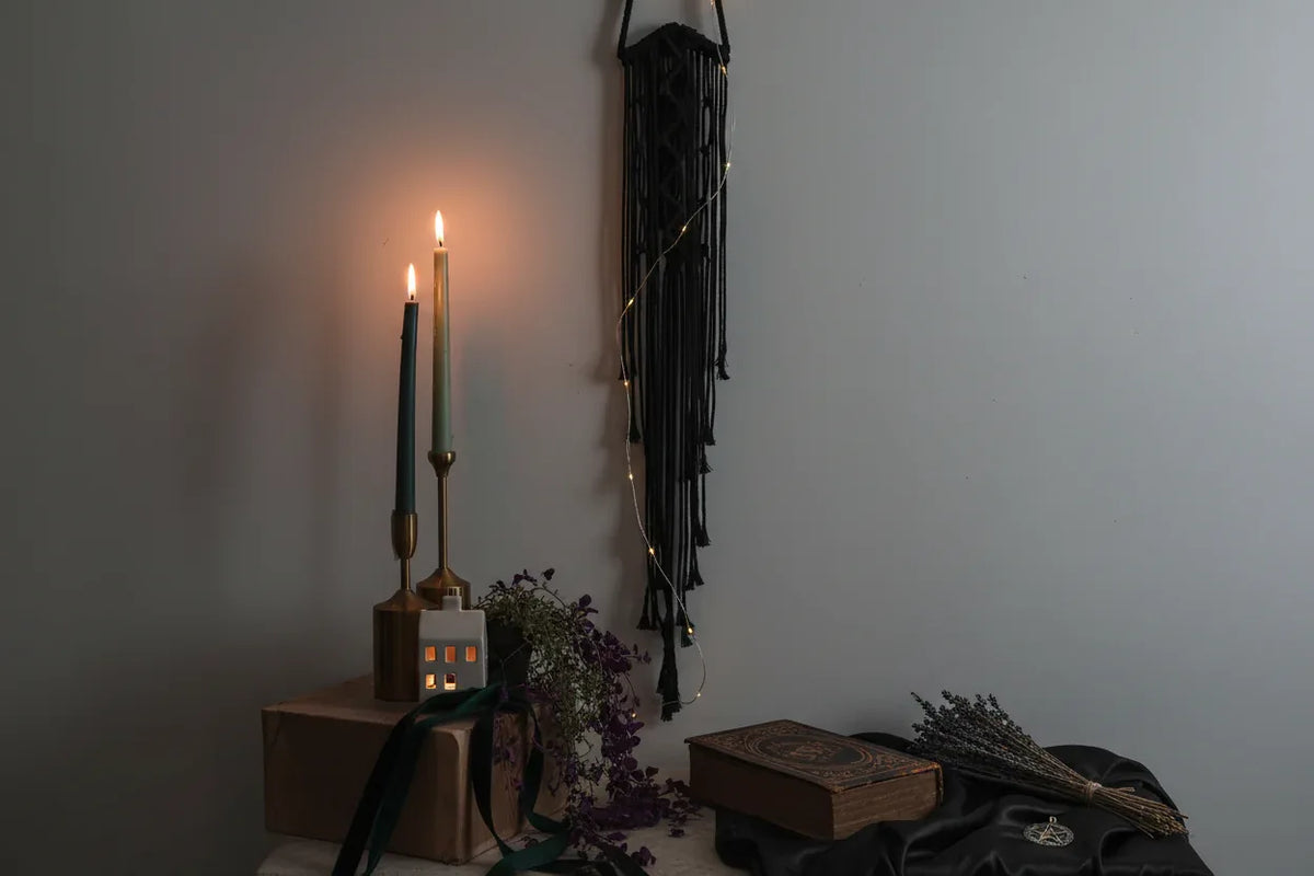 Star & Moon Dream Catcher - Sorceress Sanctuary Black star-Black moon