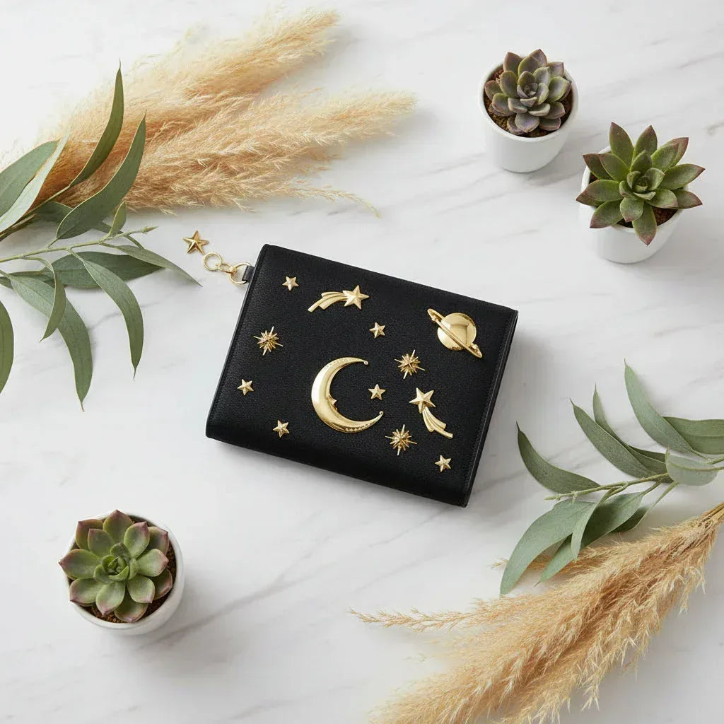 Star & Moon Wallet - Sorceress Sanctuary Black