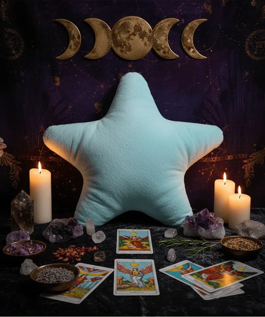 Star Plush Pillow - Sorceress Sanctuary Blue / 18 cm-Blue / 40 cm-Blue / 80 cm-Milky White / 18 cm-Milky White / 40 cm