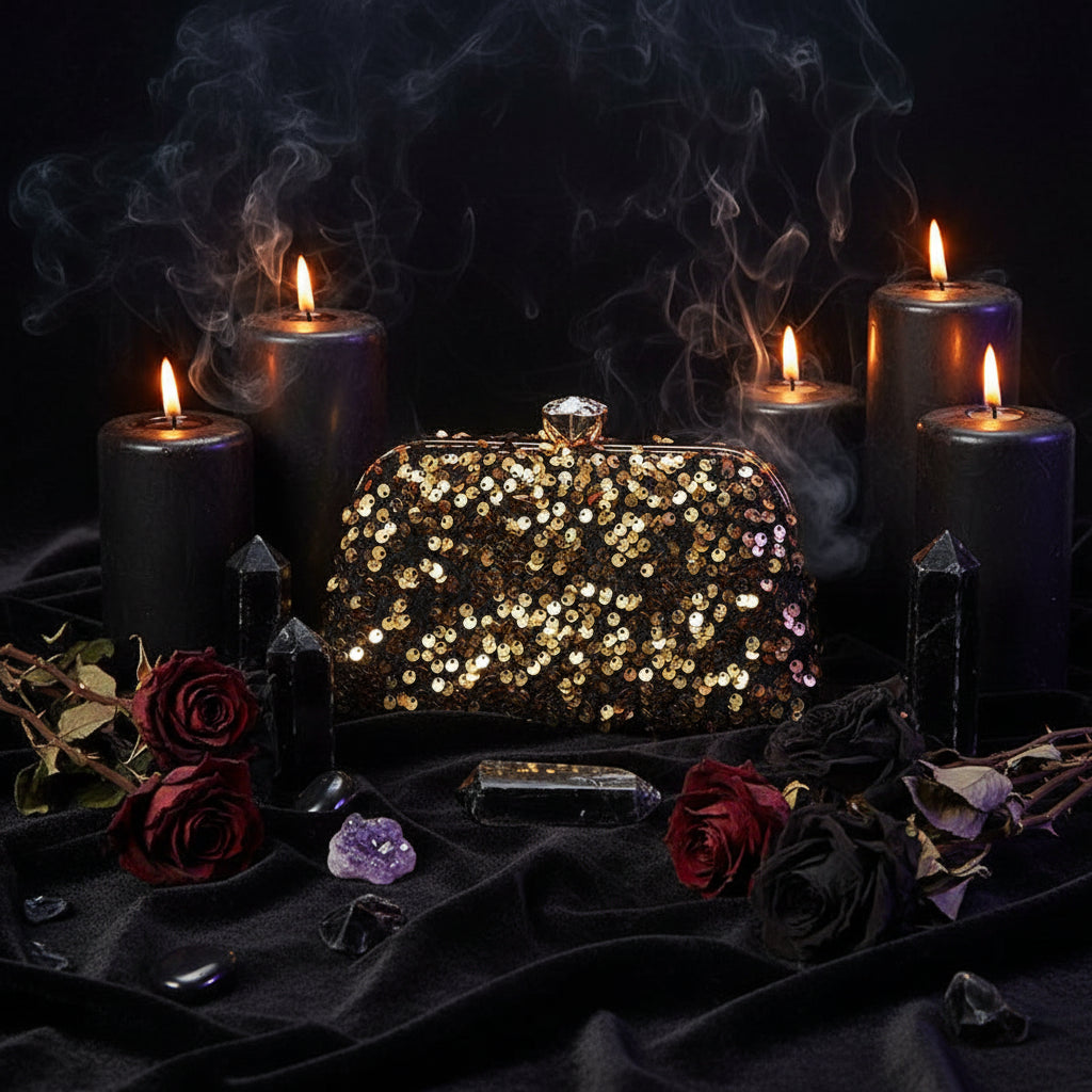 Fashion Sequined Evening Clutch Bags for Women Sorceress Sanctuary