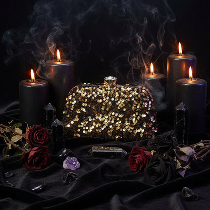 Fashion Sequined Evening Clutch Bags for Women Sorceress Sanctuary