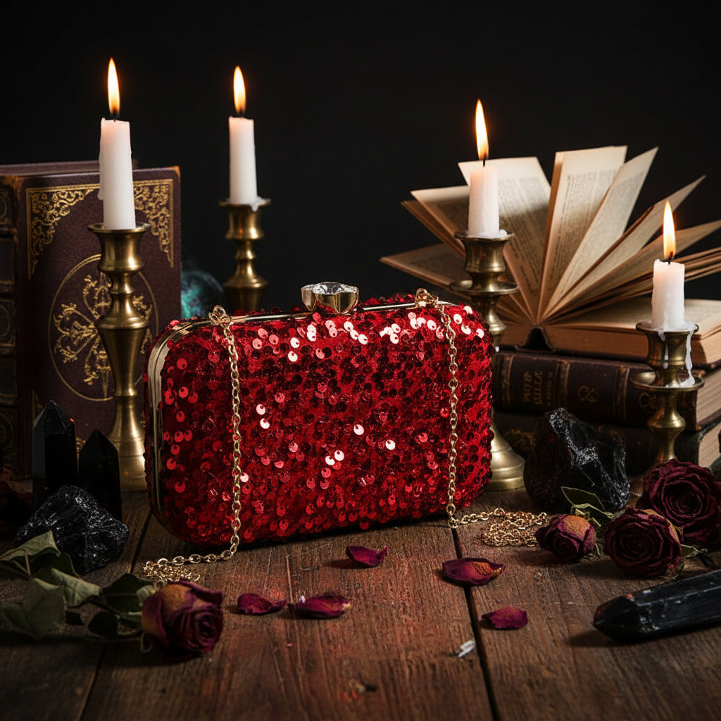Fashion Sequined Evening Clutch Bags for Women Sorceress Sanctuary