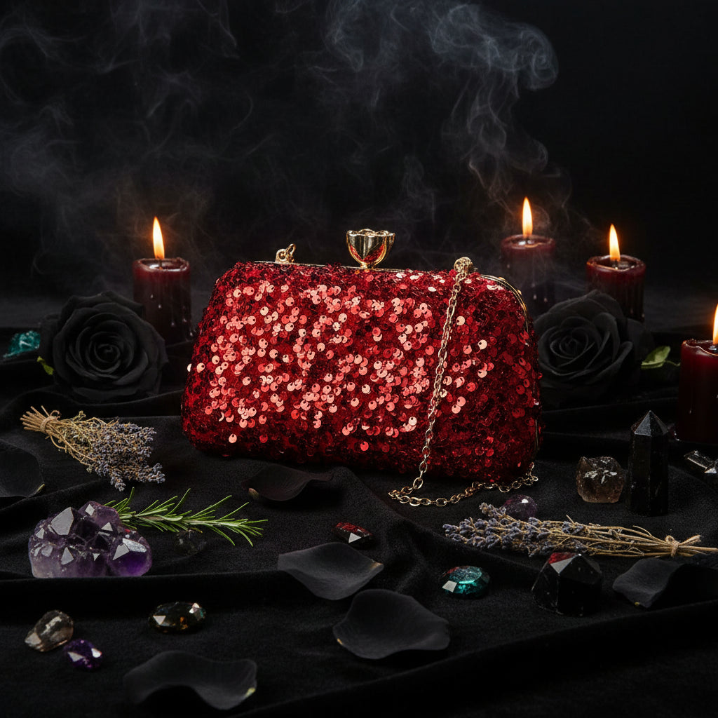 Fashion Sequined Evening Clutch Bags for Women Sorceress Sanctuary