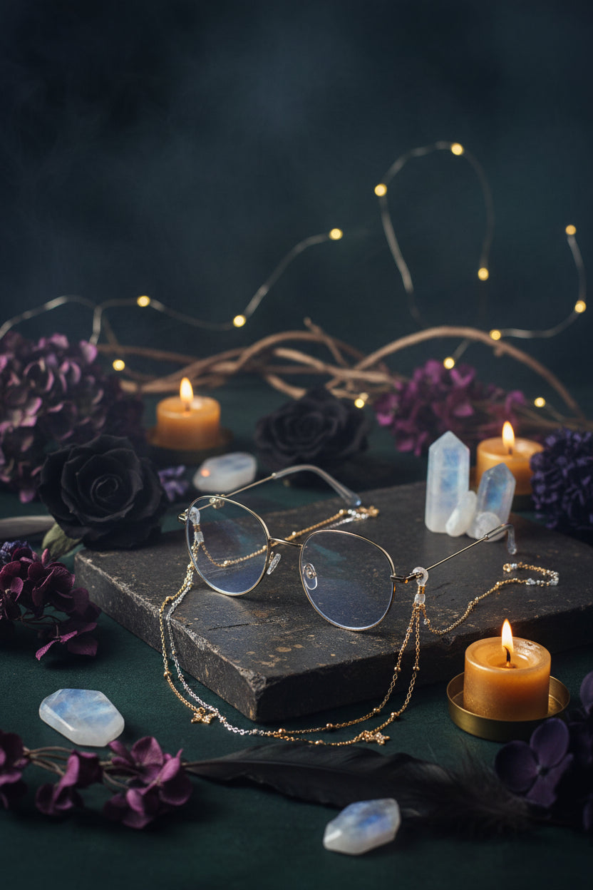 Fashionable Eyewear Chain with Butterflies and Stars Sorceress Sanctuary