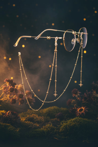 Fashionable Eyewear Chain with Butterflies and Stars Sorceress Sanctuary