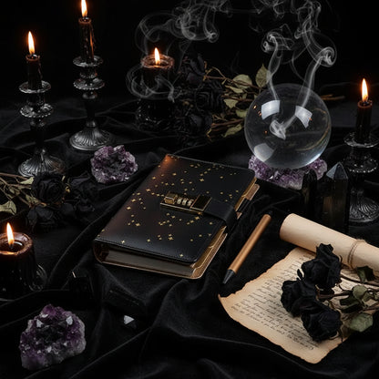 Starry Sky Lockable Journal - Sorceress Sanctuary With lock-Without lock