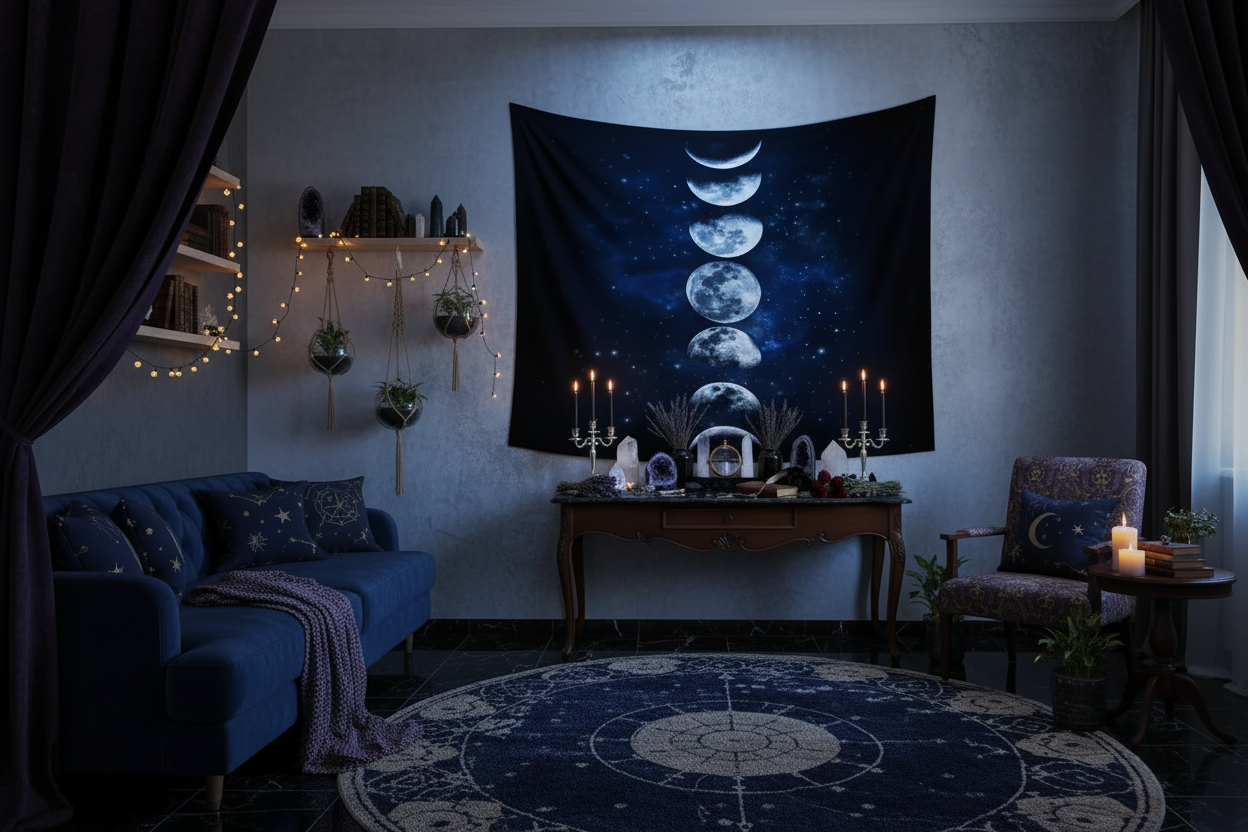 Starry Moon Tapestry - Sorceress Sanctuary 130x150cm-150x200cm