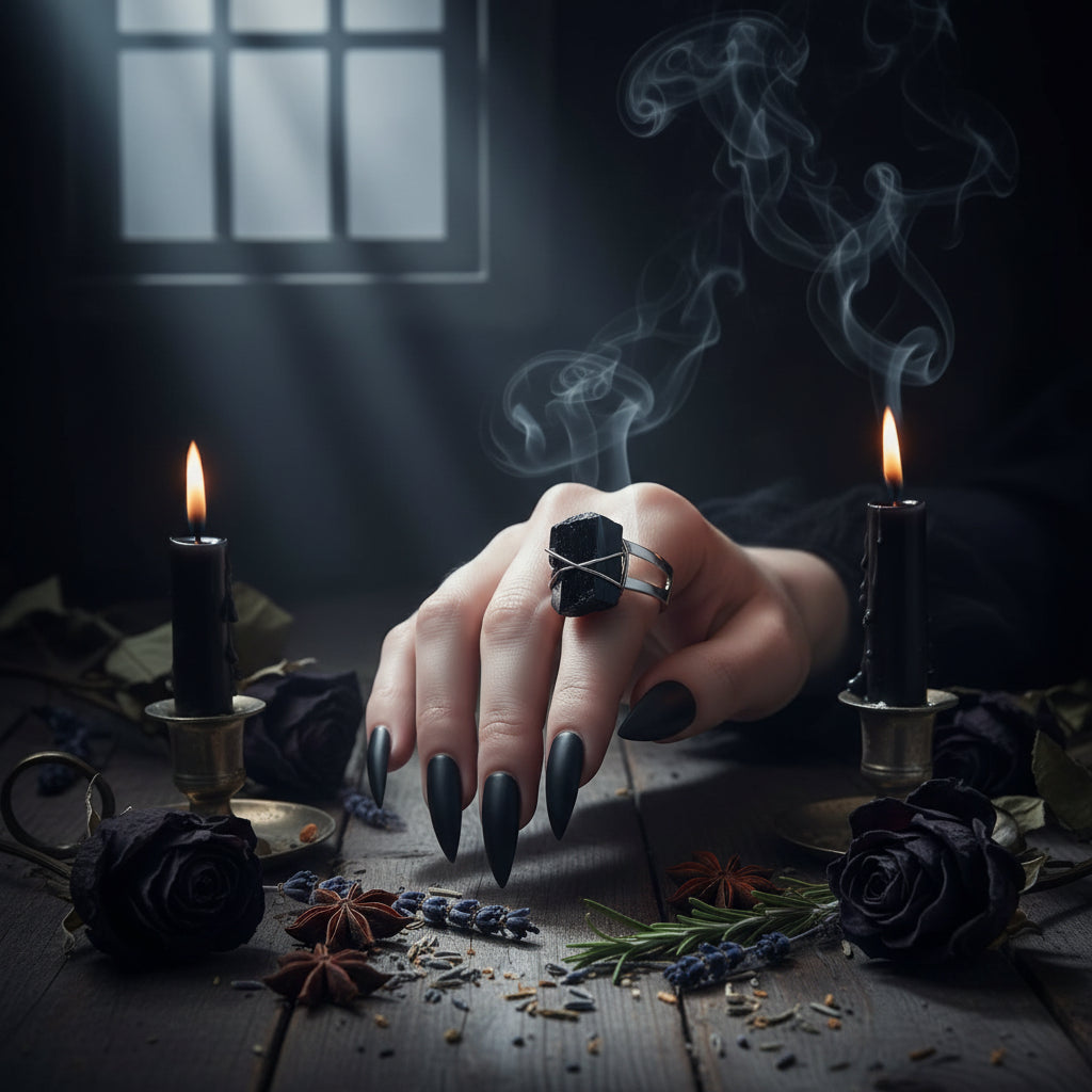 Natural Stone Crystal Ring - Sorceress Sanctuary