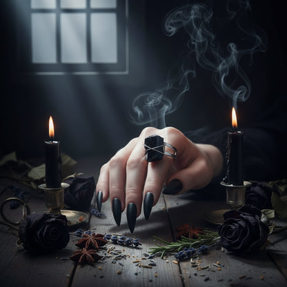 Natural Stone Crystal Ring - Sorceress Sanctuary