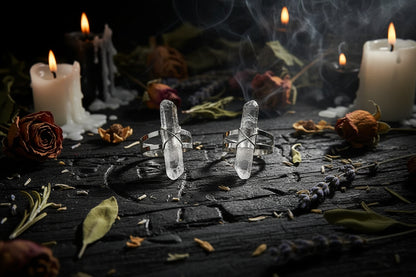Natural Stone Crystal Ring - Sorceress Sanctuary
