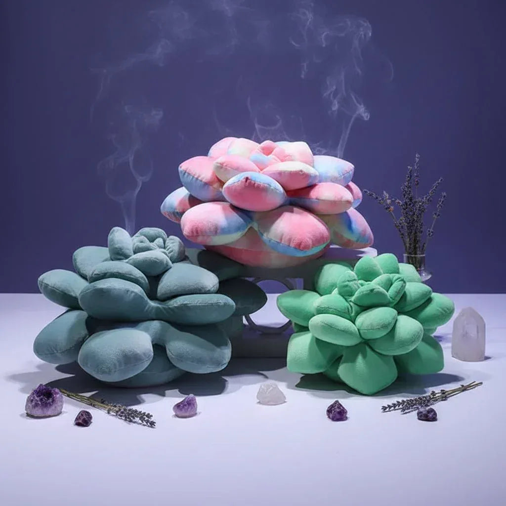 Succulent Plush Pillow - Sorceress Sanctuary Dark Green / 35cm-Dark Green / 45cm-Light Green / 35cm-Tender Green / 45cm-Tie Dye / 35cm