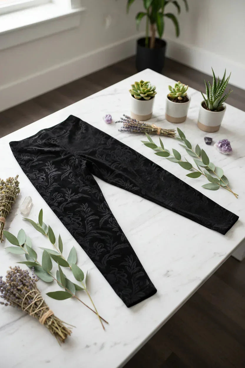 Suede Embossed Pants - Sorceress Sanctuary Black / S-Black / M-Black / L