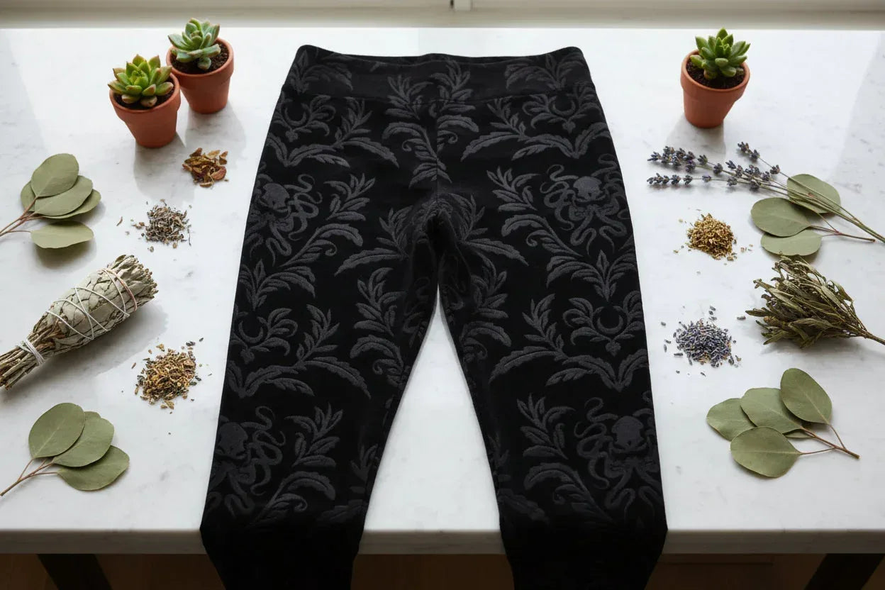 Suede Embossed Pants - Sorceress Sanctuary Black / S-Black / M-Black / L