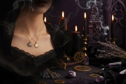 Sun & Moon Necklace - Sorceress Sanctuary Sun & Moon