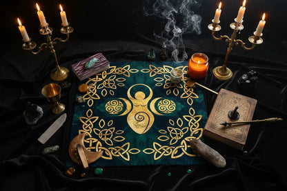 Tarot Card Tablecloth - Sorceress Sanctuary 1 / 50x50cm-1 / 75x75cm-2 / 50x50cm-2 / 75x75cm-3 / 50x50cm