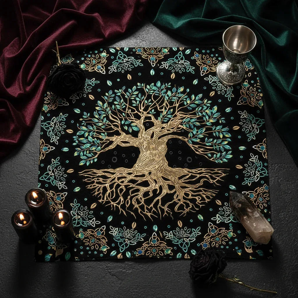 Tarot Card Tablecloth - Sorceress Sanctuary 1 / 50x50cm-1 / 75x75cm-2 / 50x50cm-2 / 75x75cm-3 / 50x50cm