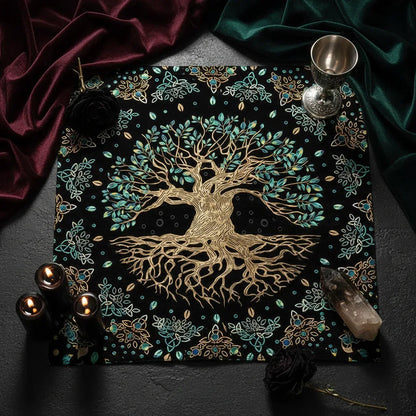 Tarot Card Tablecloth - Sorceress Sanctuary 1 / 50x50cm-1 / 75x75cm-2 / 50x50cm-2 / 75x75cm-3 / 50x50cm