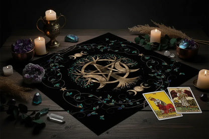 Tarot Card Tablecloth - Sorceress Sanctuary 1 / 50x50cm-1 / 75x75cm-2 / 50x50cm-2 / 75x75cm-3 / 50x50cm