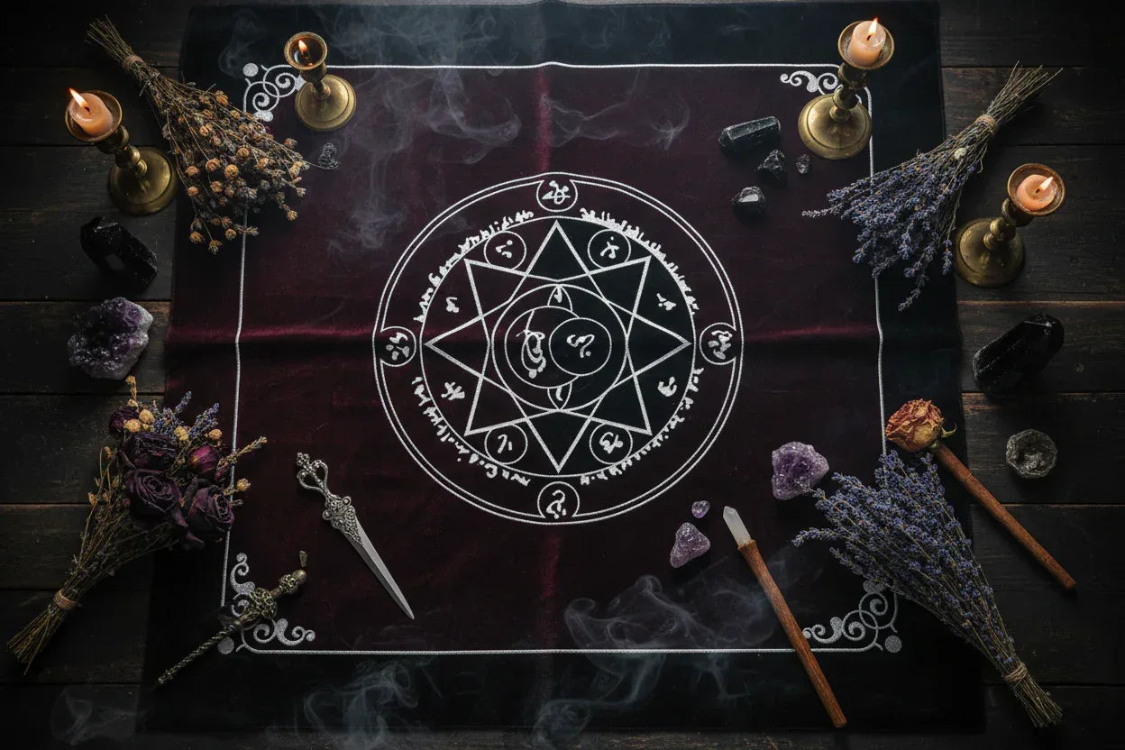 Tarot Tablecloths - Sorceress Sanctuary New O-high-grade flannel-Hot I-high-grade flannel-Hot L-high-grade flannel-Hot M-high-grade flannel-New P-high-grade flannel