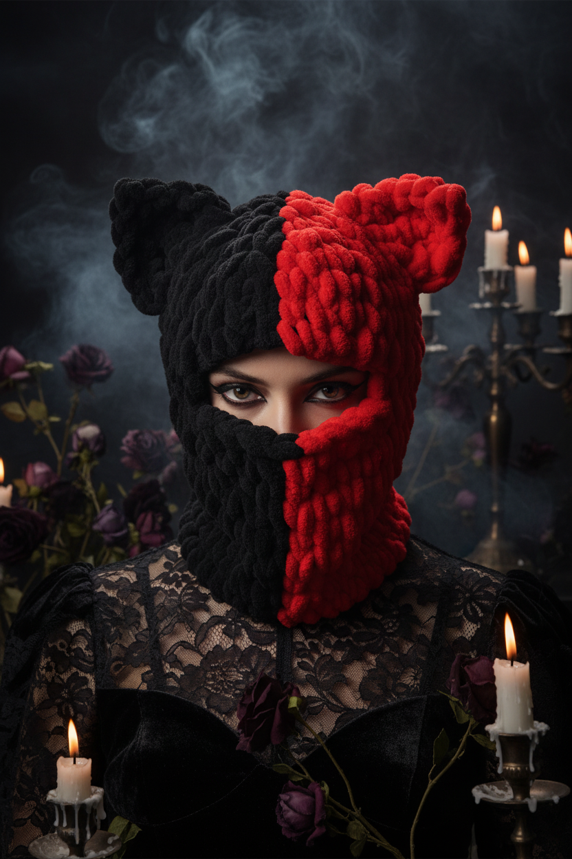 Thickened Fleece Devil Mask for Warm Travel Sorceress Sanctuary