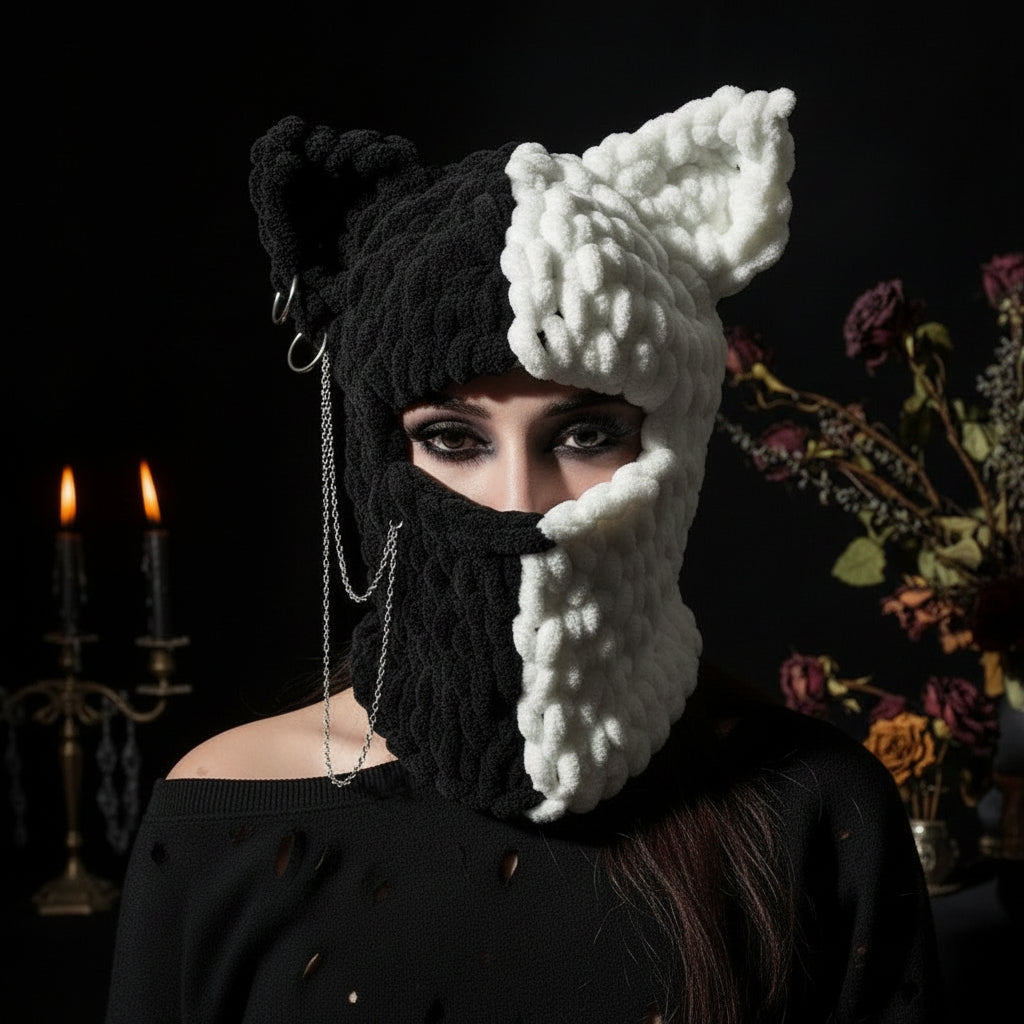 Thickened Fleece Devil Mask for Warm Travel Sorceress Sanctuary