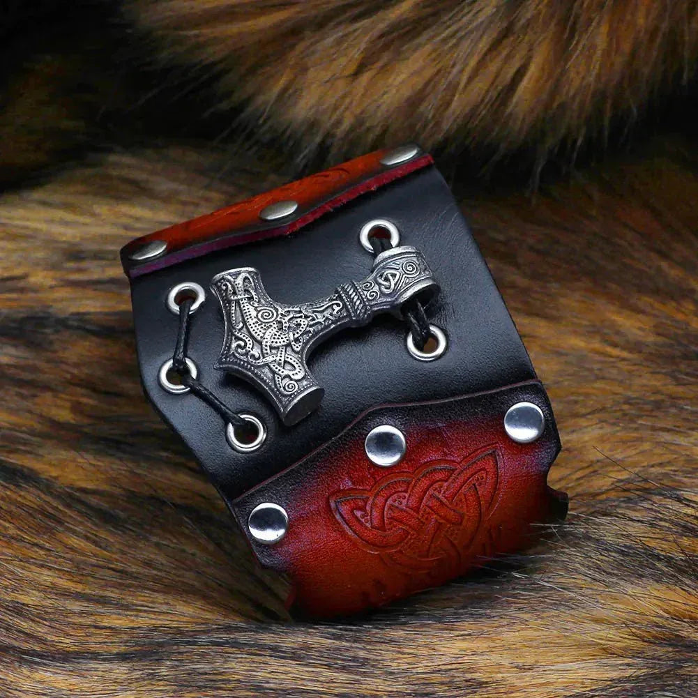Thunderbolt Hammer Bracelet - Sorceress Sanctuary Ancient Silver-Ancient cyan