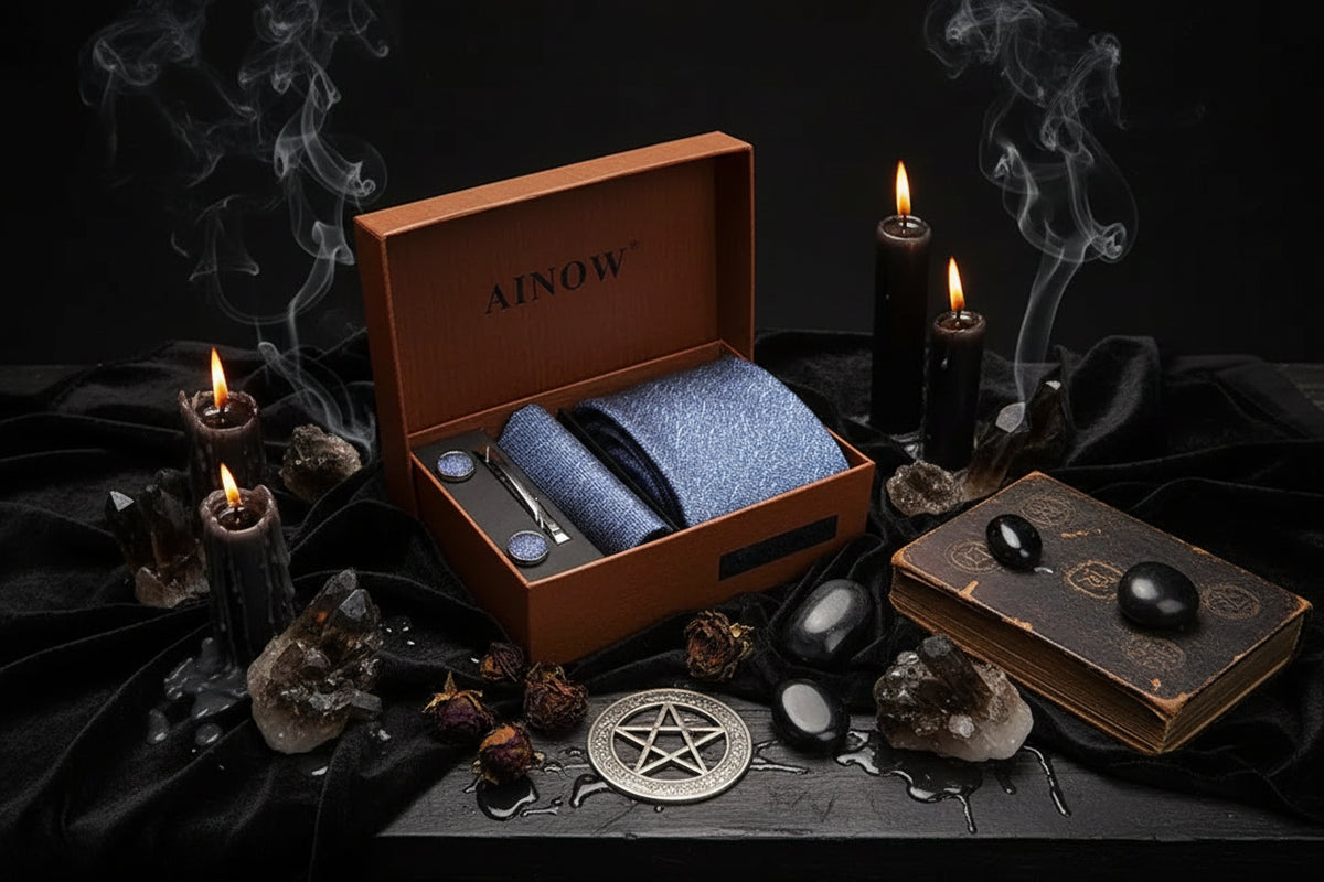Tie Box Set - Sorceress Sanctuary Light Blue-Dark Blue-Checkered-Brown-Red