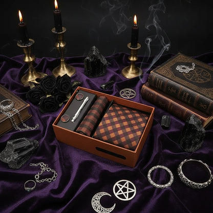 Tie Box Set - Sorceress Sanctuary Light Blue-Dark Blue-Checkered-Brown-Red
