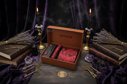Tie Box Set - Sorceress Sanctuary Light Blue-Dark Blue-Checkered-Brown-Red