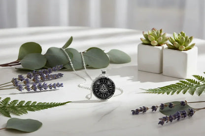 Time Gem Necklace - Sorceress Sanctuary Bronze-Silver white-Black