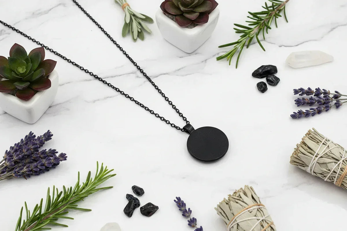 Time Gem Necklace - Sorceress Sanctuary Bronze-Silver white-Black