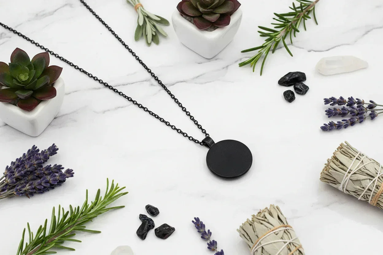 Time Gem Necklace - Sorceress Sanctuary Bronze-Silver white-Black