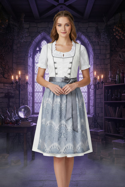 Traditional Medieval Dress - Sorceress Sanctuary White / XS-White / S-White / M-White / L-White / XL