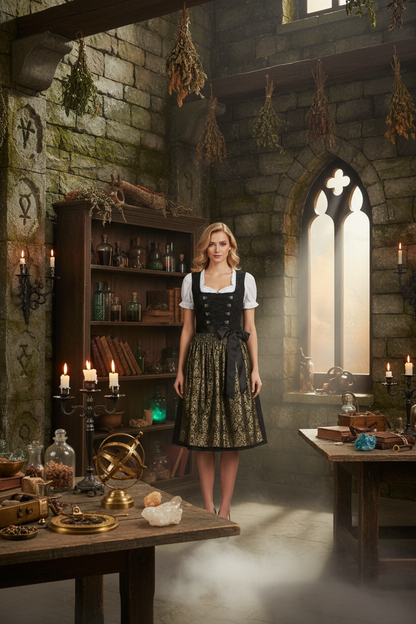 Traditional Medieval Dress - Sorceress Sanctuary White / XS-White / S-White / M-White / L-White / XL