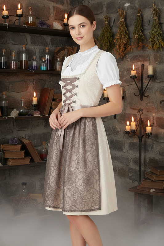 Traditional Medieval Dress - Sorceress Sanctuary White / XS-White / S-White / M-White / L-White / XL