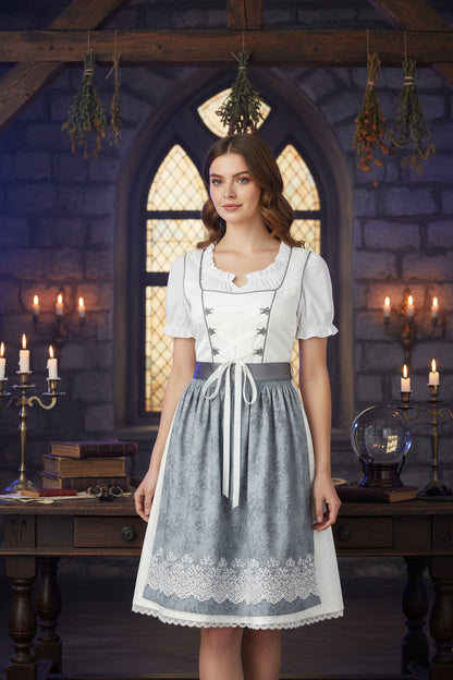 Traditional Medieval Dress - Sorceress Sanctuary White / XS-White / S-White / M-White / L-White / XL