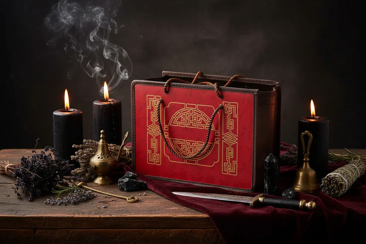 Traditional Tea Set - Sorceress Sanctuary Blue-Yellow-Green-Red-White