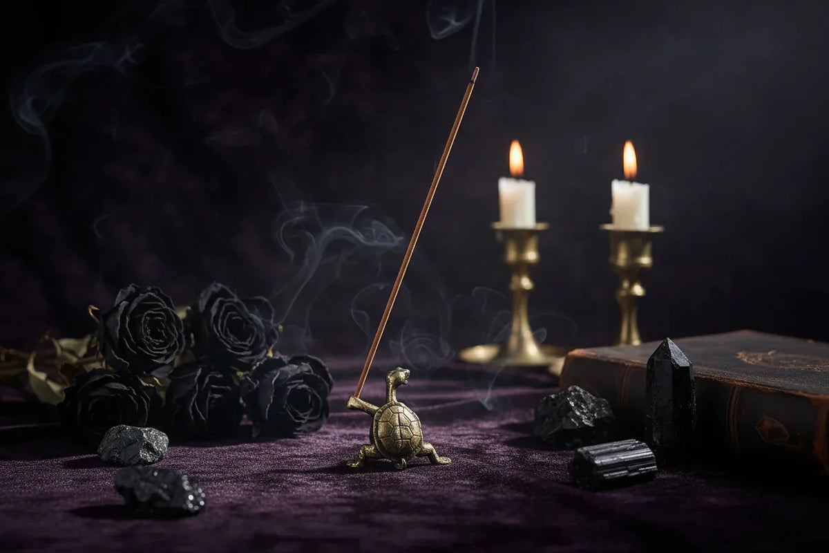 Turtle Incense Holder - Sorceress Sanctuary Red-Green