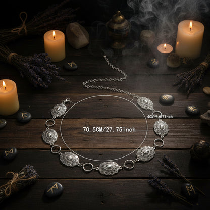 Metal Engraved Body Chain Belt for Fashionable Jeans Sorceress Sanctuary