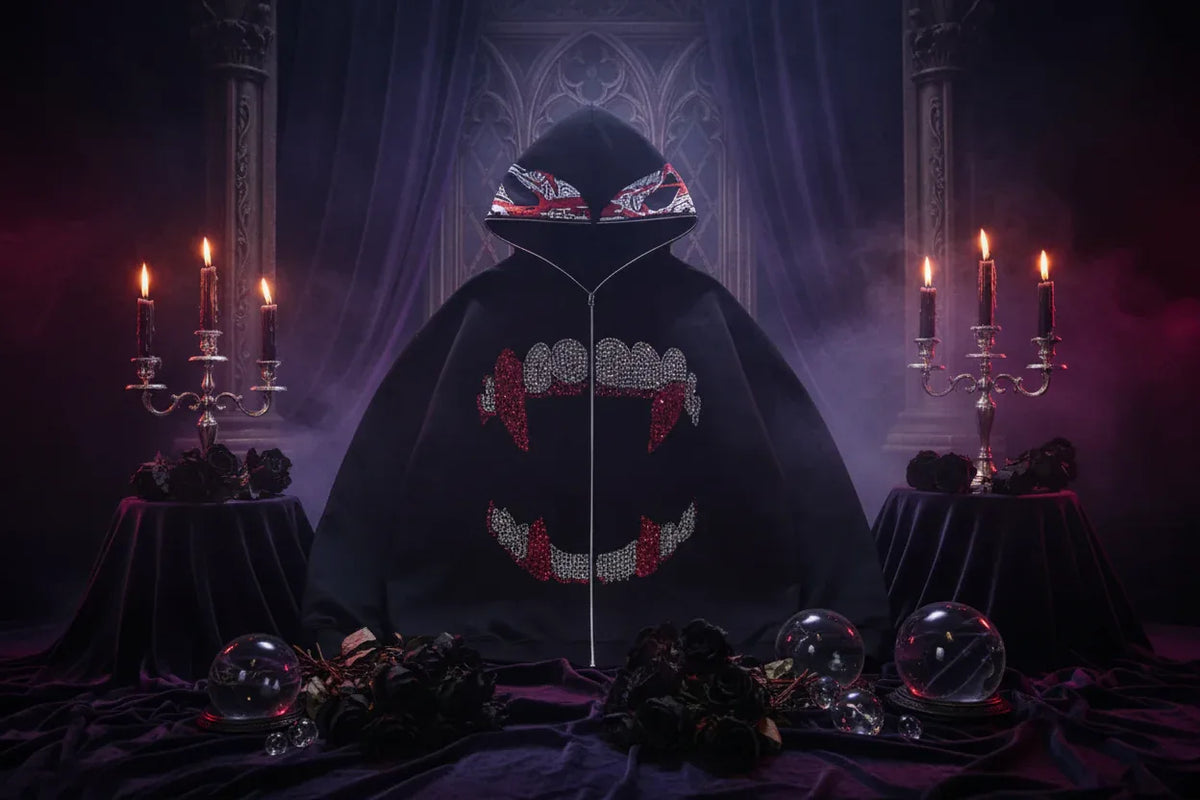 Vampire Gemstone Hoodie - Sorceress Sanctuary black / S-black / M-black / L-black / XL-black / XXL