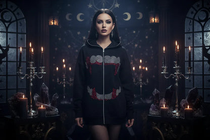 Vampire Gemstone Hoodie - Sorceress Sanctuary black / S-black / M-black / L-black / XL-black / XXL