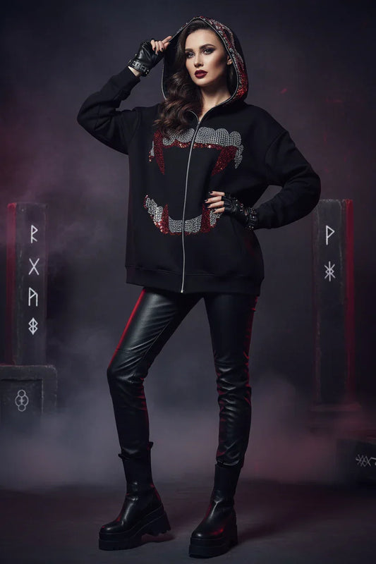 Vampire Gemstone Hoodie - Sorceress Sanctuary black / S-black / M-black / L-black / XL-black / XXL
