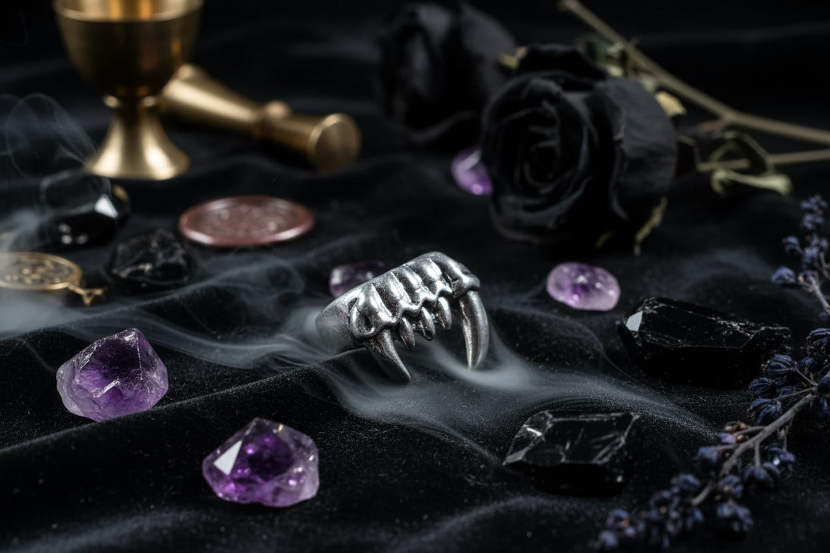 Vampire Teeth Ring - Sorceress Sanctuary 19mm-20mm-21mm-22mm