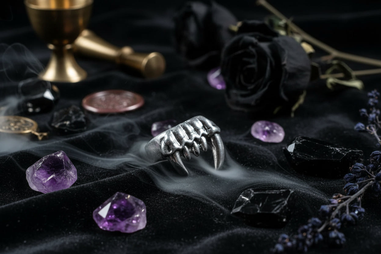 Vampire Teeth Ring - Sorceress Sanctuary 19mm-20mm-21mm-22mm