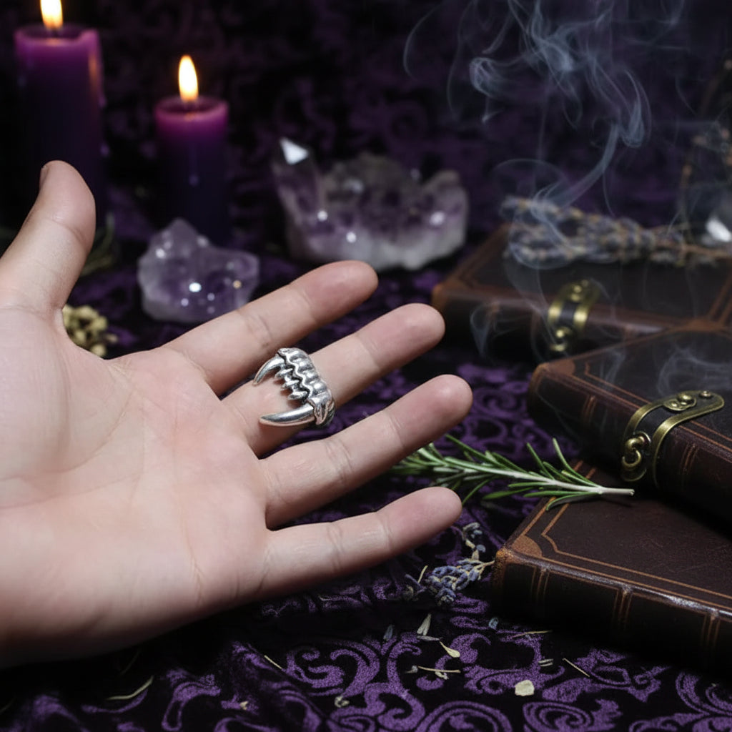 Vampire Teeth Ring - Sorceress Sanctuary 19mm-20mm-21mm-22mm