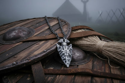 Vegvisir Rune Necklace - Sorceress Sanctuary Grey