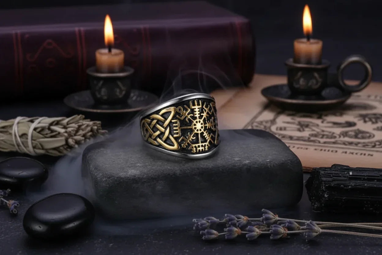 Vegvisir Viking Ring - Sorceress Sanctuary 7-8-9-10-11